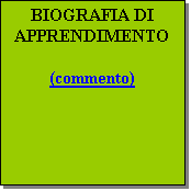 Casella di testo: BIOGRAFIA DI APPRENDIMENTO

(commento)
